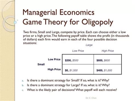 what is game theory in economics.